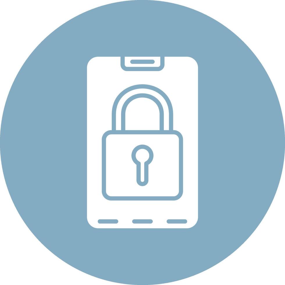 A phone with a padlock icon vector