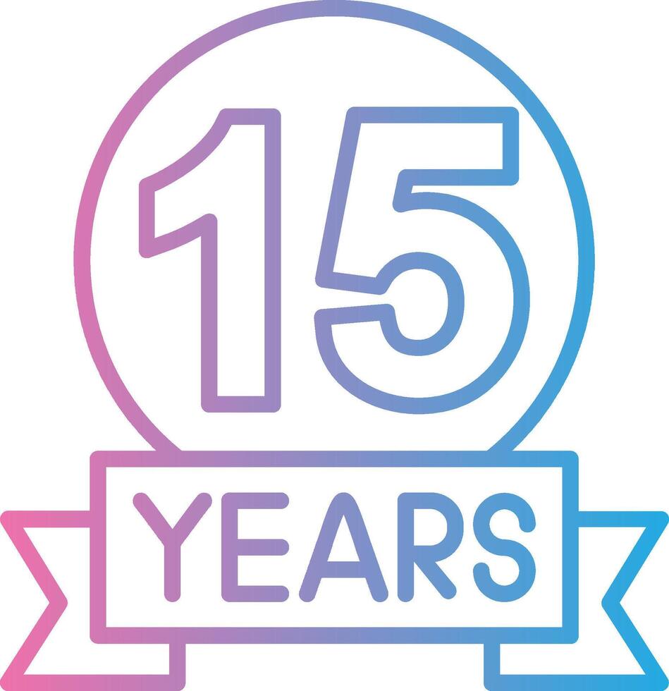 The 15th anniversary logo vector