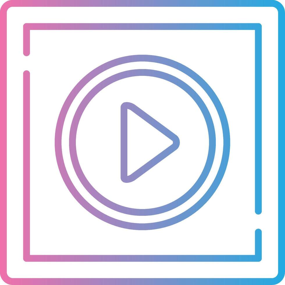 A player icon in a square frame vector