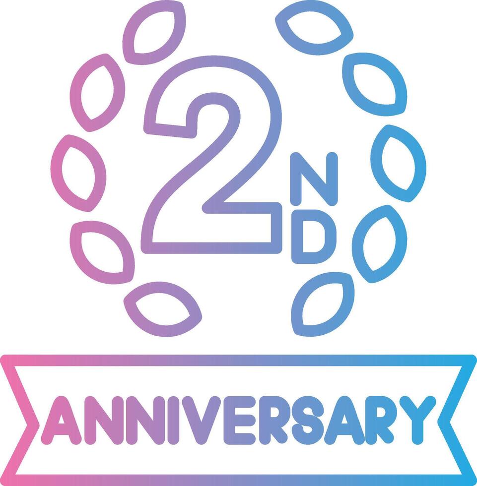 2nd anniversary logo vector