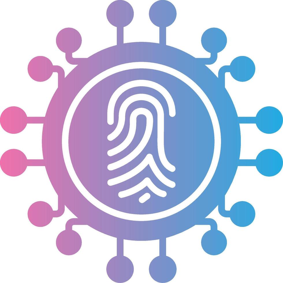 Biometrics Shadowed Flat Design vector