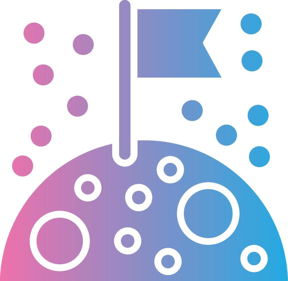 Moon Landing Interface Line Graphic vector