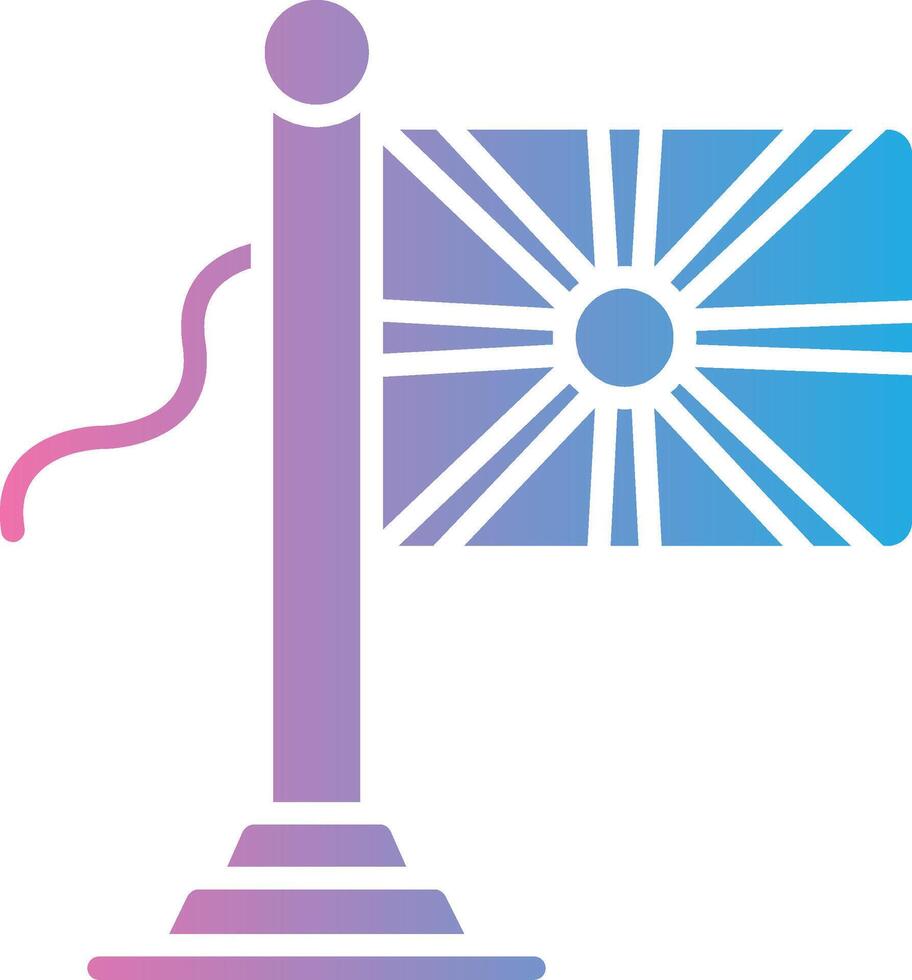 North Macedonia Flag Flat UI Form vector