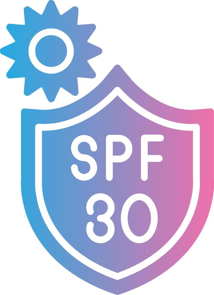 Spf 30 3D Interface Shape vector