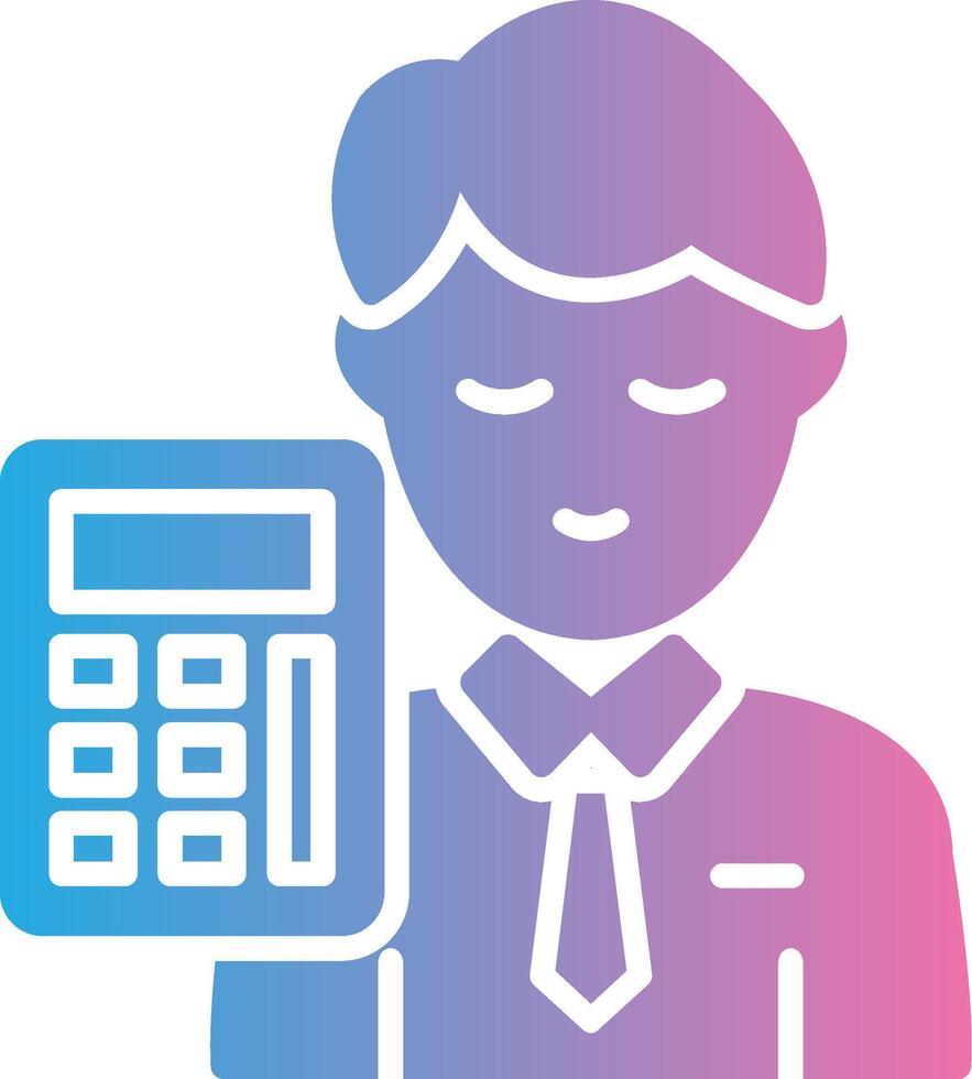 Accountant Outlined Frame Object vector