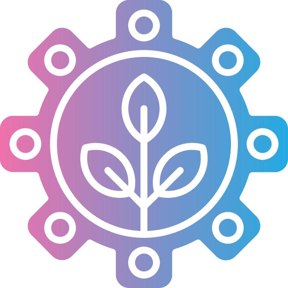 A logo with a plant in the center vector