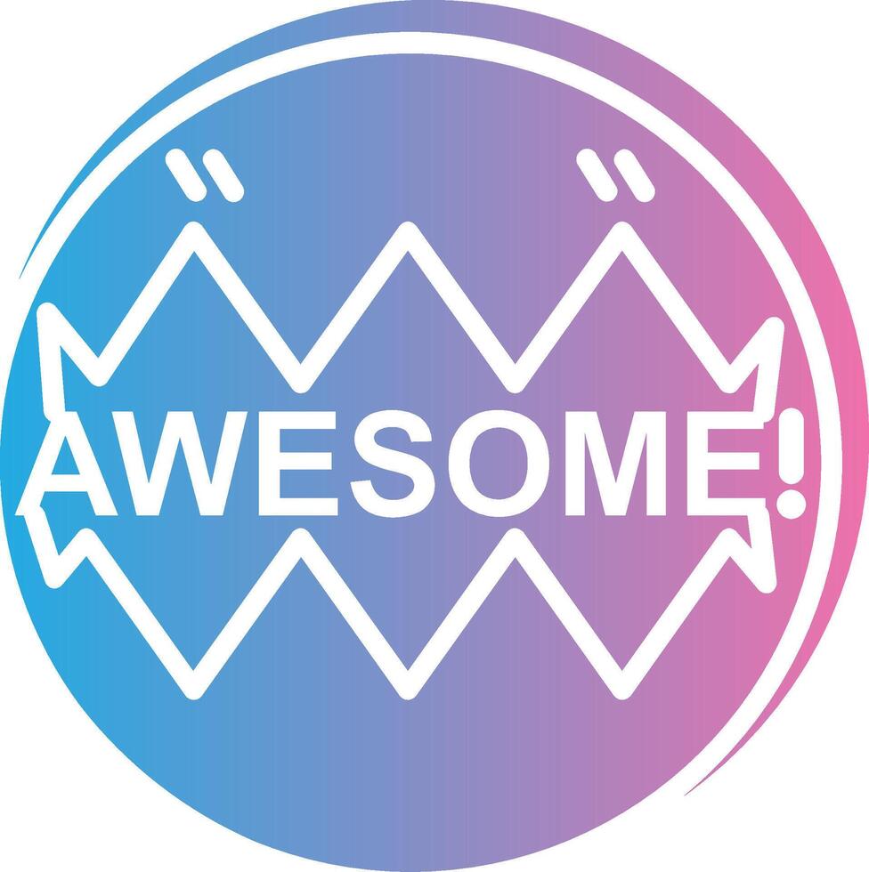 Awesome Flat Symbol vector