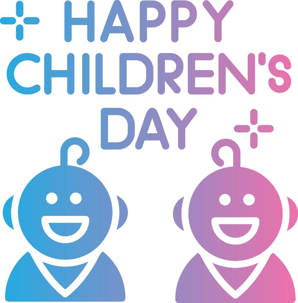 Childrens Day Creative Grid Symbol vector