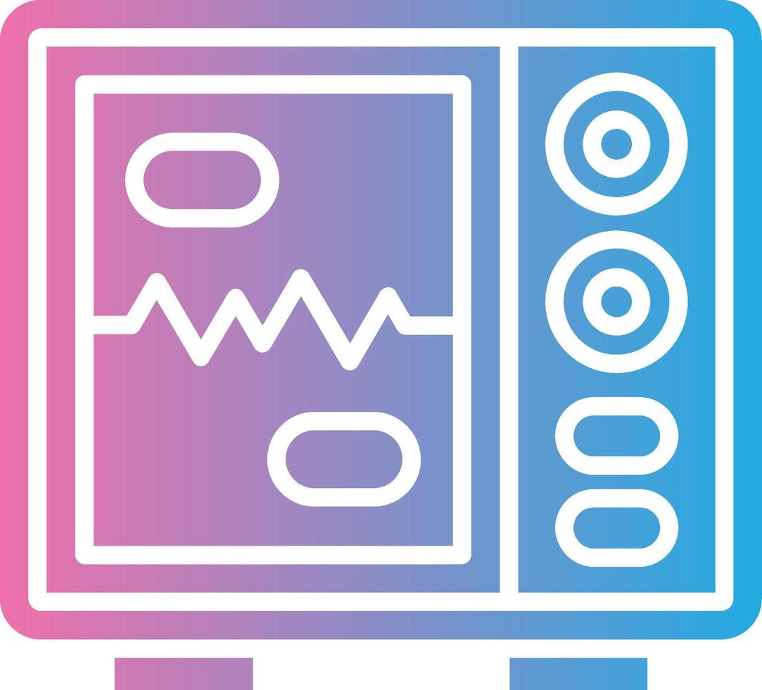 A computer with a heartbeat icon vector