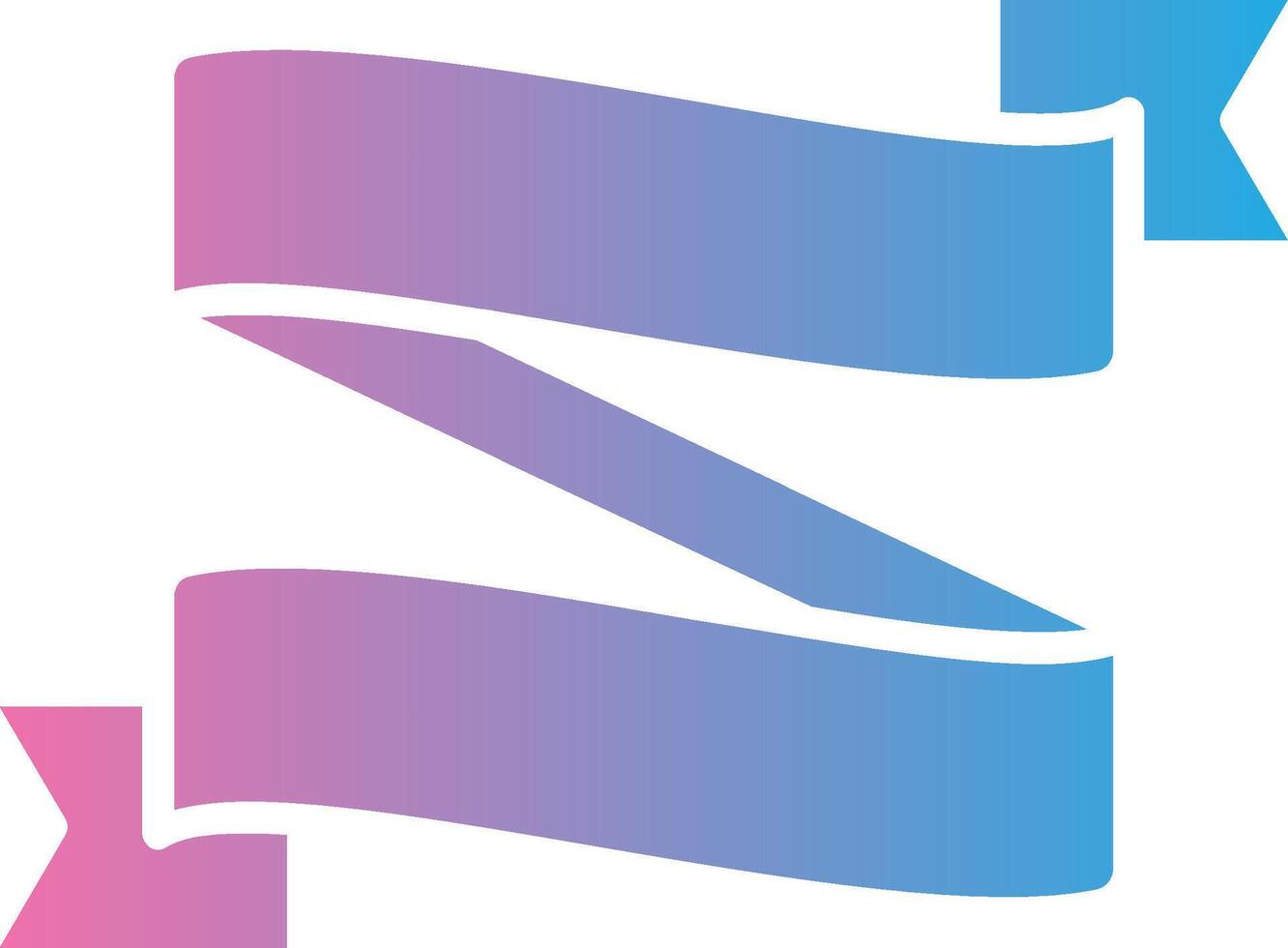 Ribbon Folds Bright Tone Visual vector