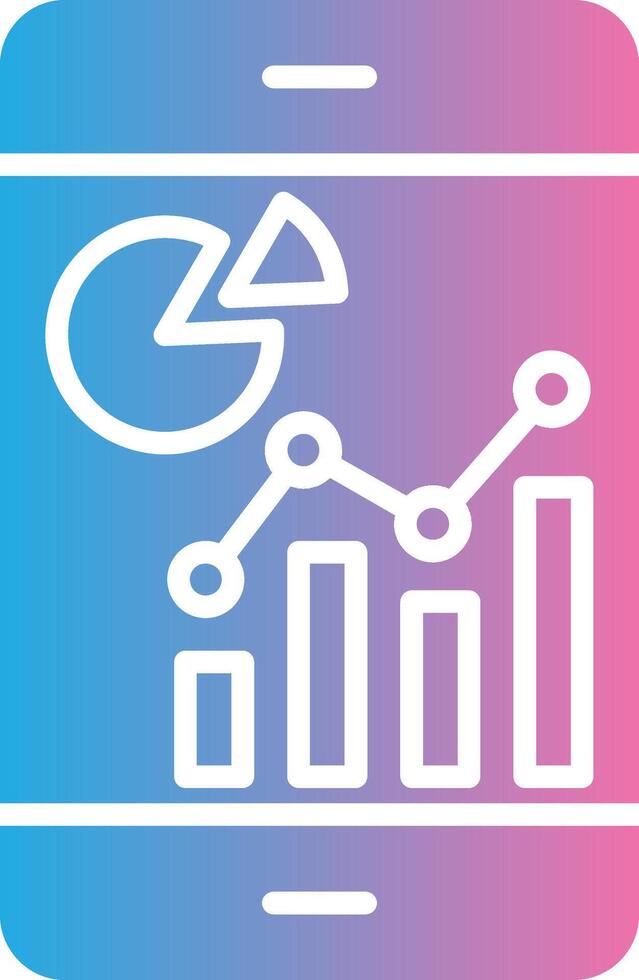Pie Chart Gradient Themed Symbol vector