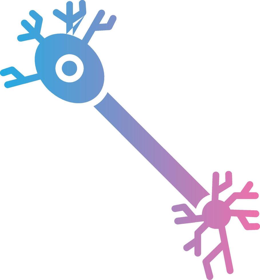 Bipolar Neuron Futuristic App Badge vector