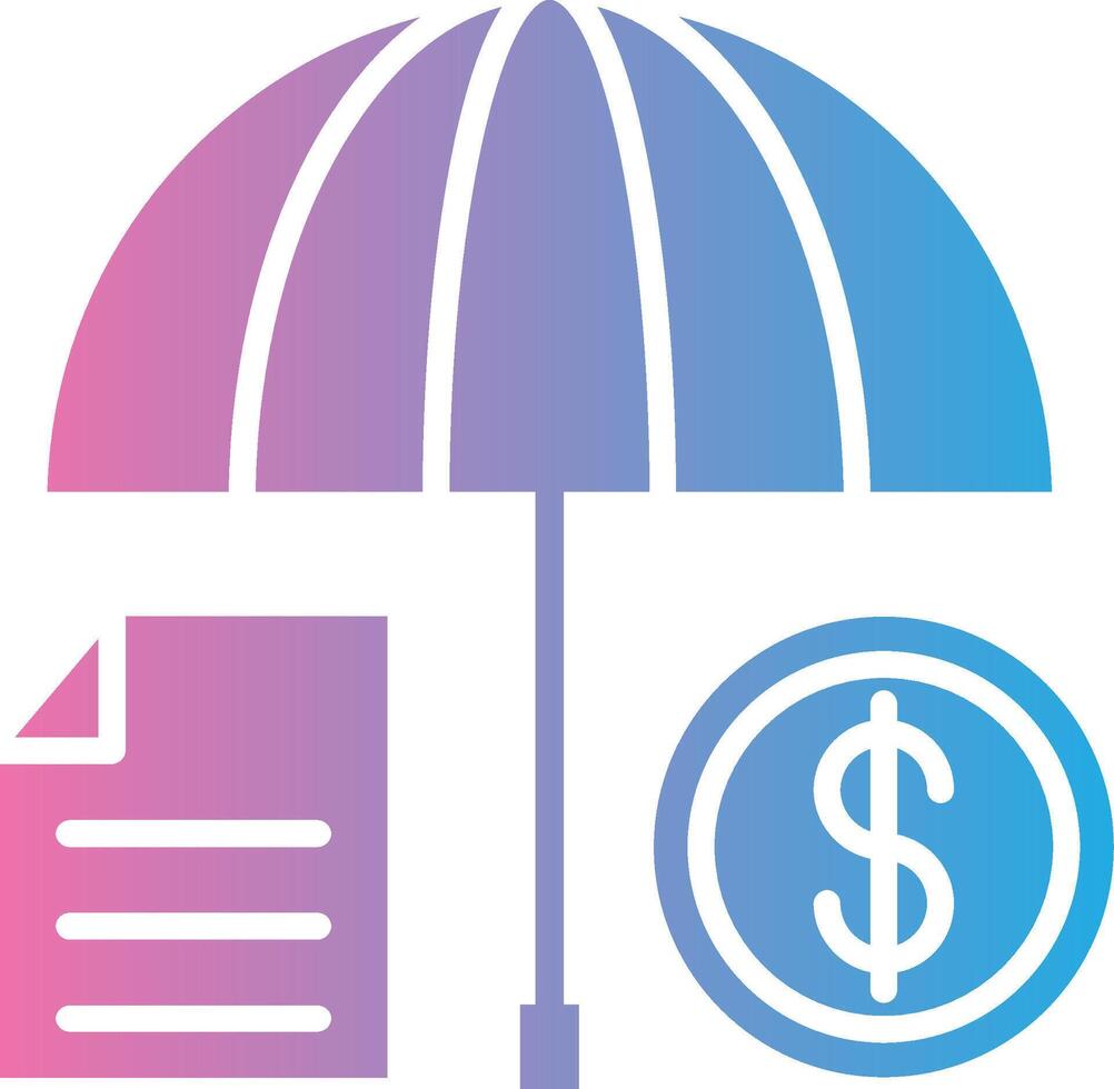 Insurance Thin Graphic Shape vector