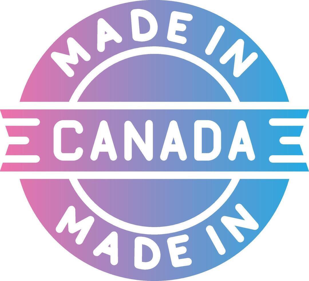 Made In Canada Gradient Themed Symbol vector