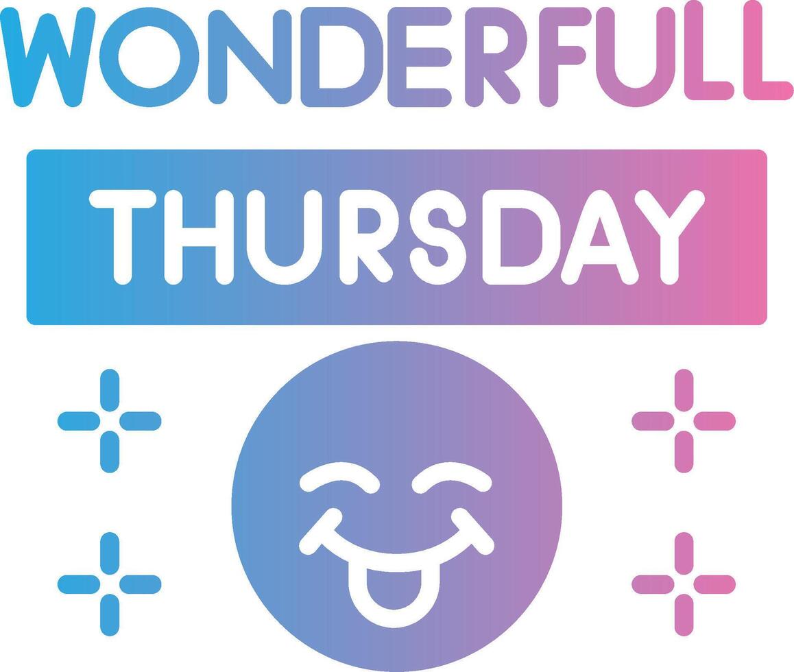 Thursday Gradient Style Element vector