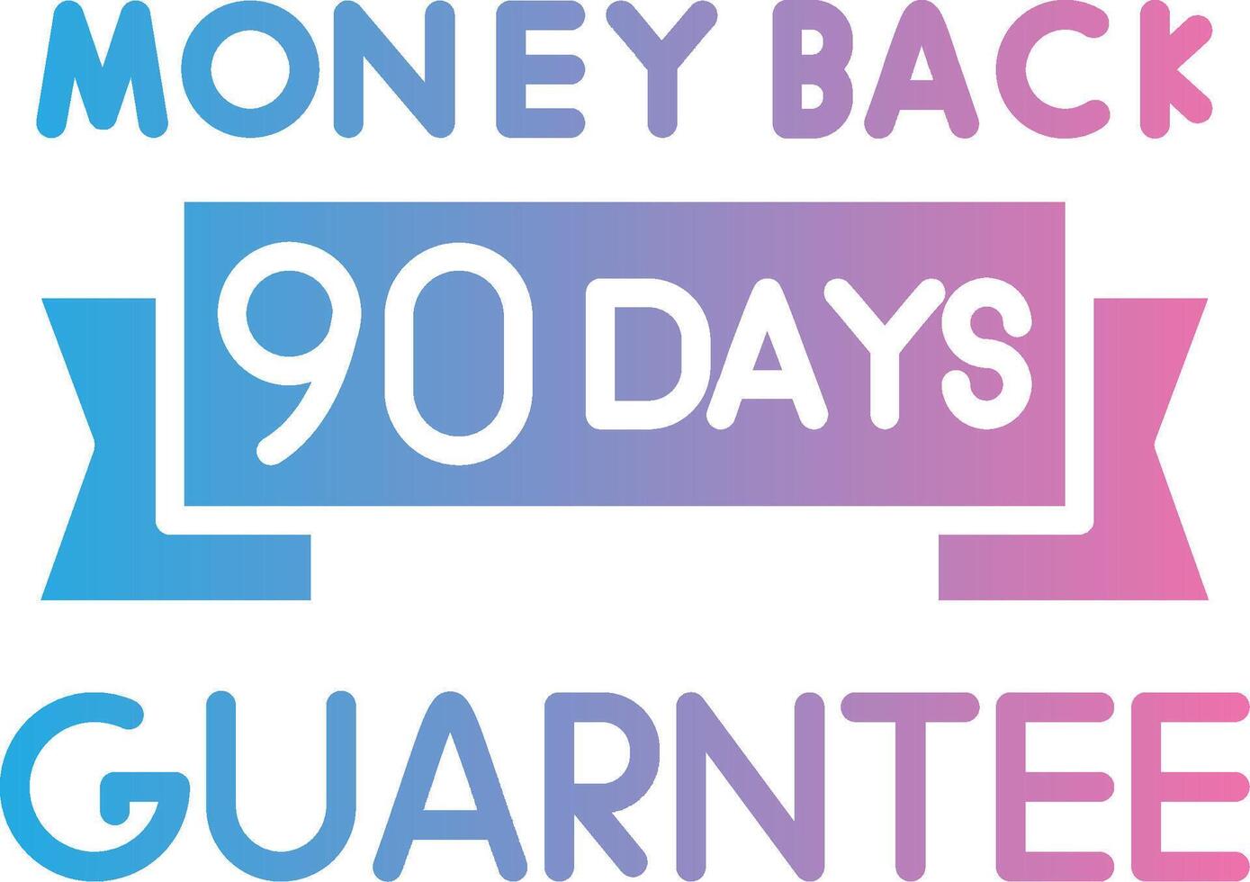 90 Days Clean Frame Object vector