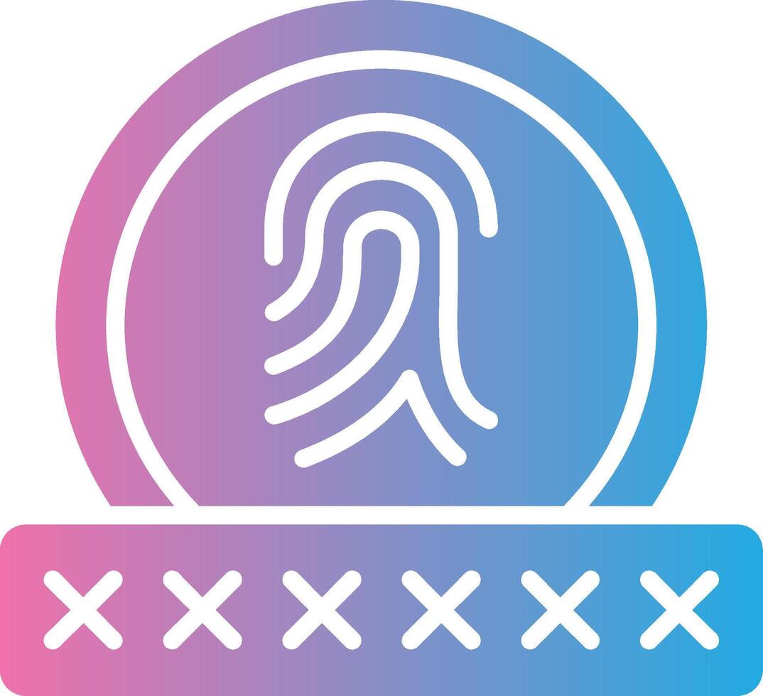 Biometric Recognition Geometric App Mark vector