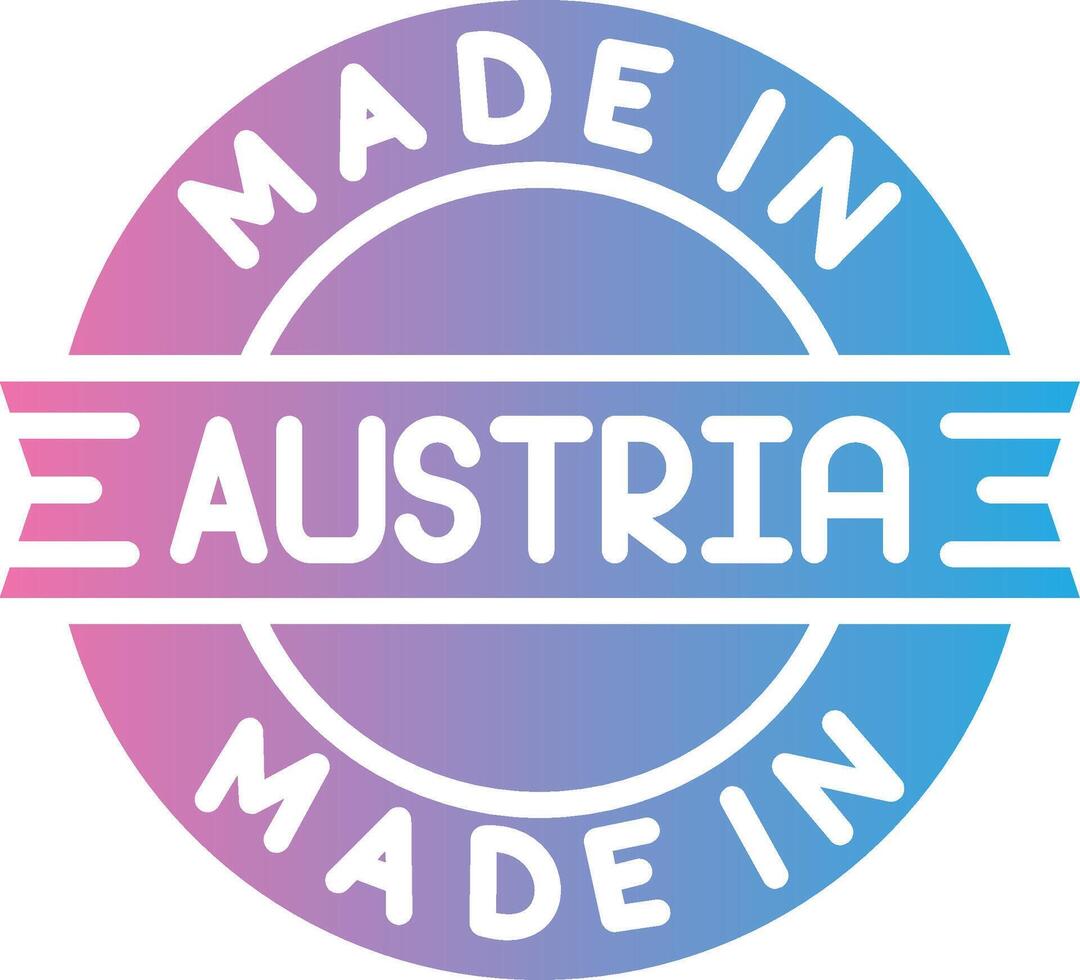 Made In Austria Outlined Concept Piece vector