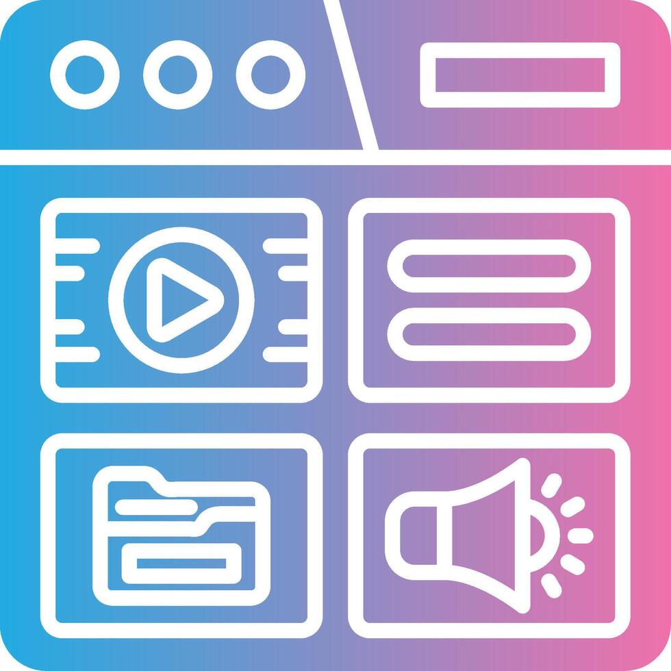 Multimedia Interactive UI Design vector