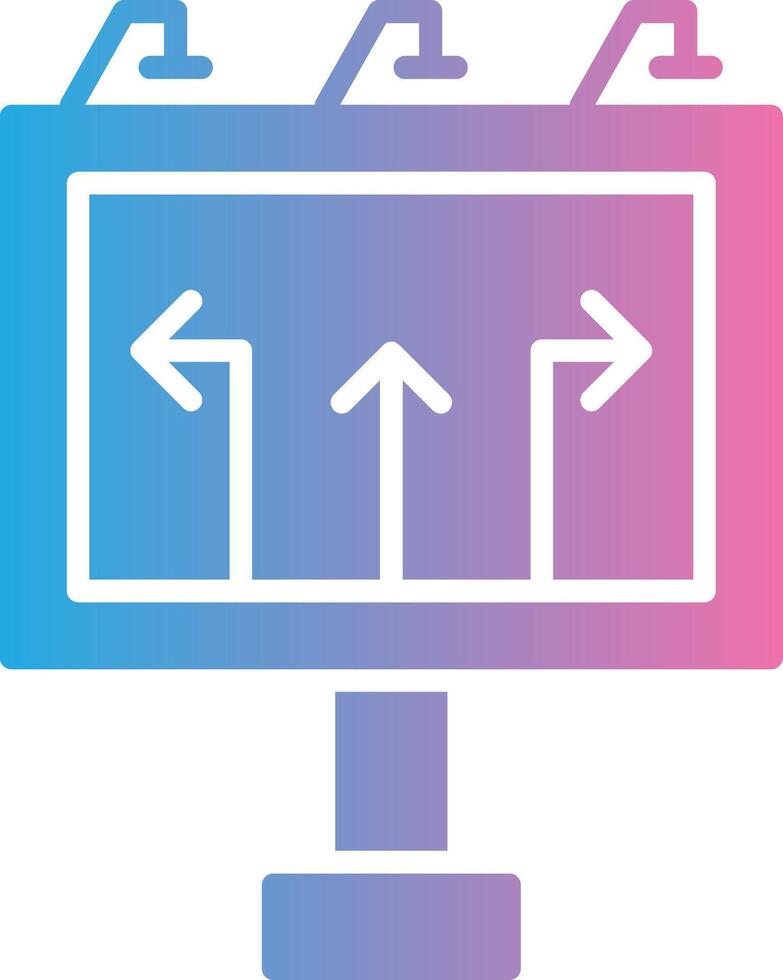 Road Sign Sharp Line Mark vector