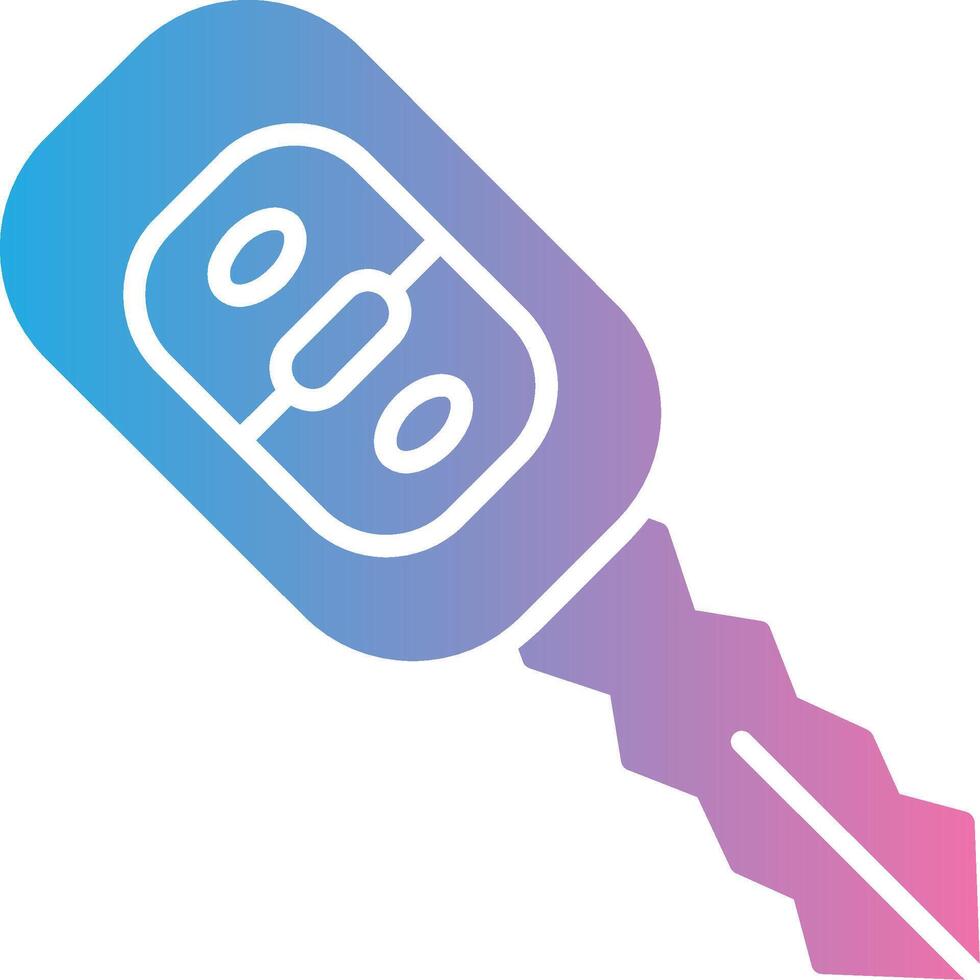 Car Key Modern Interface Badge vector