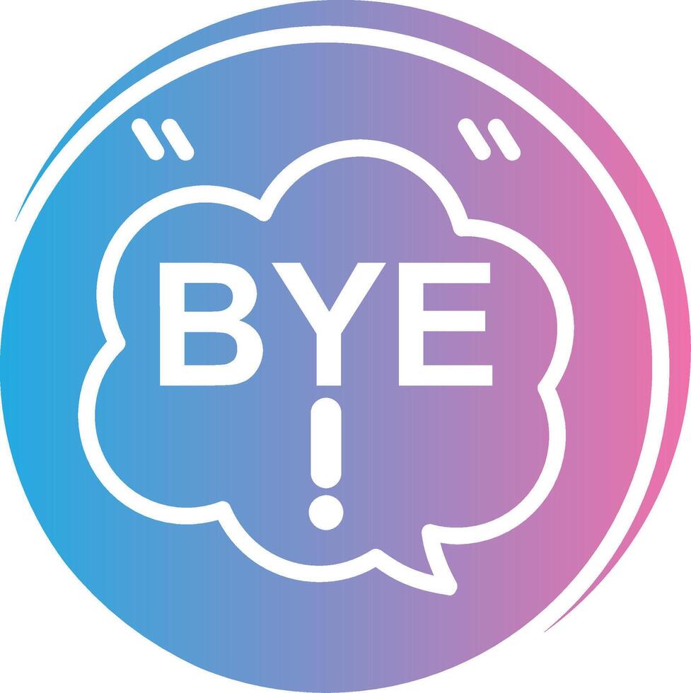 Bye Sharp Line Mark vector