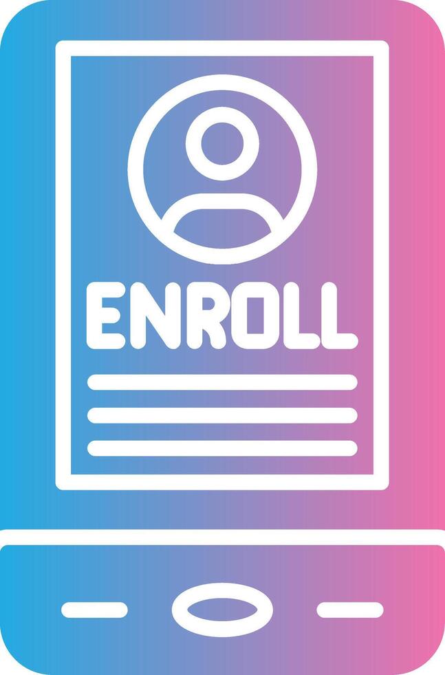 Enroll Gradient Themed Symbol vector