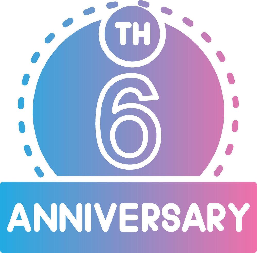 The 6th anniversary logo vector