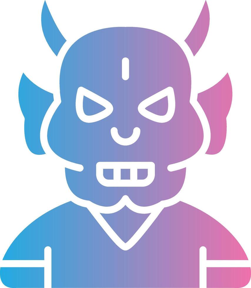 Devil Solid Fill Symbol vector