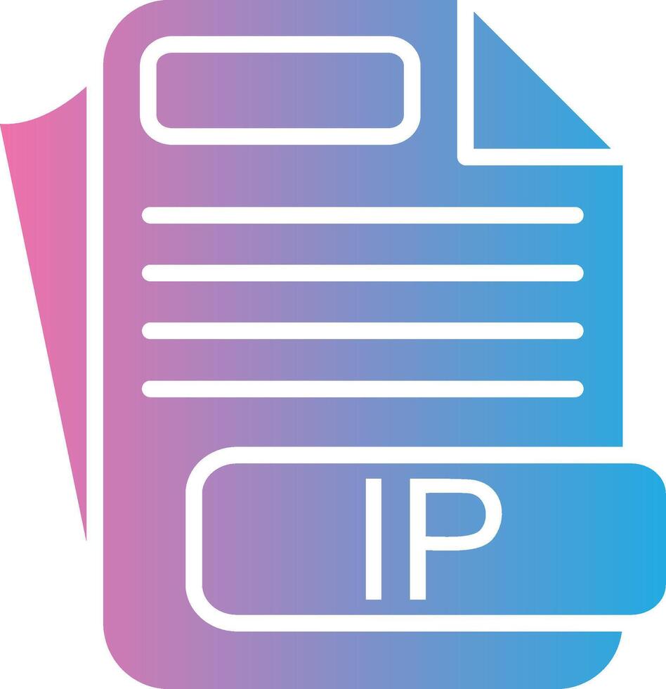 IP Minimal Design Badge vector