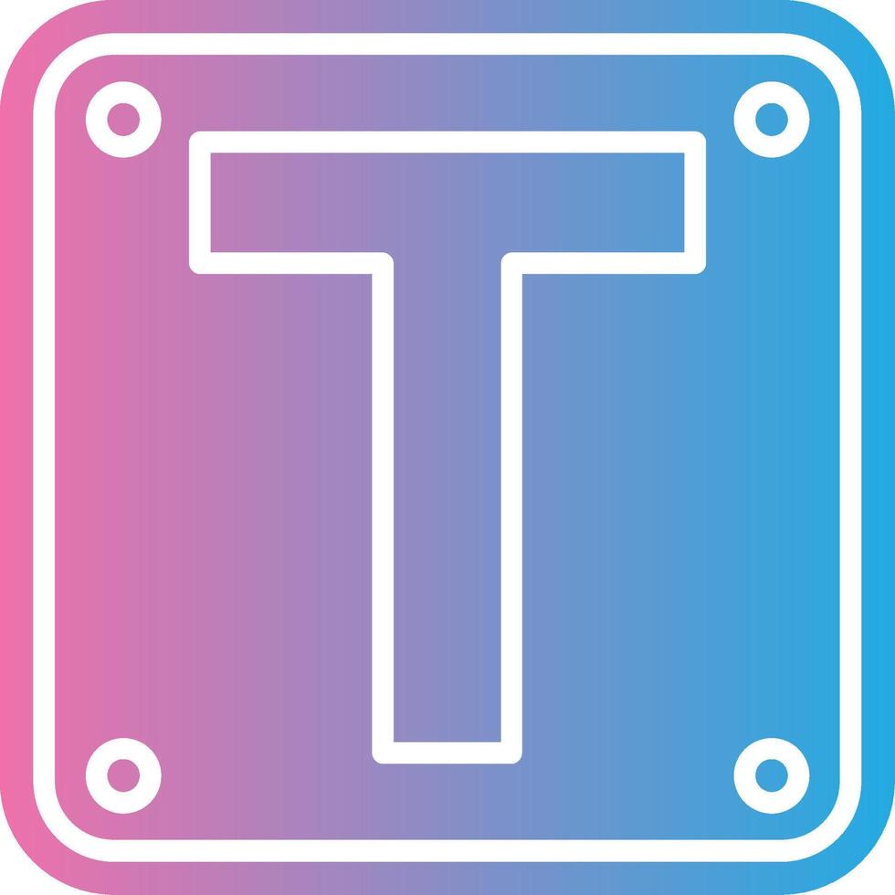 Letter T Pastel Sketch Mark vector