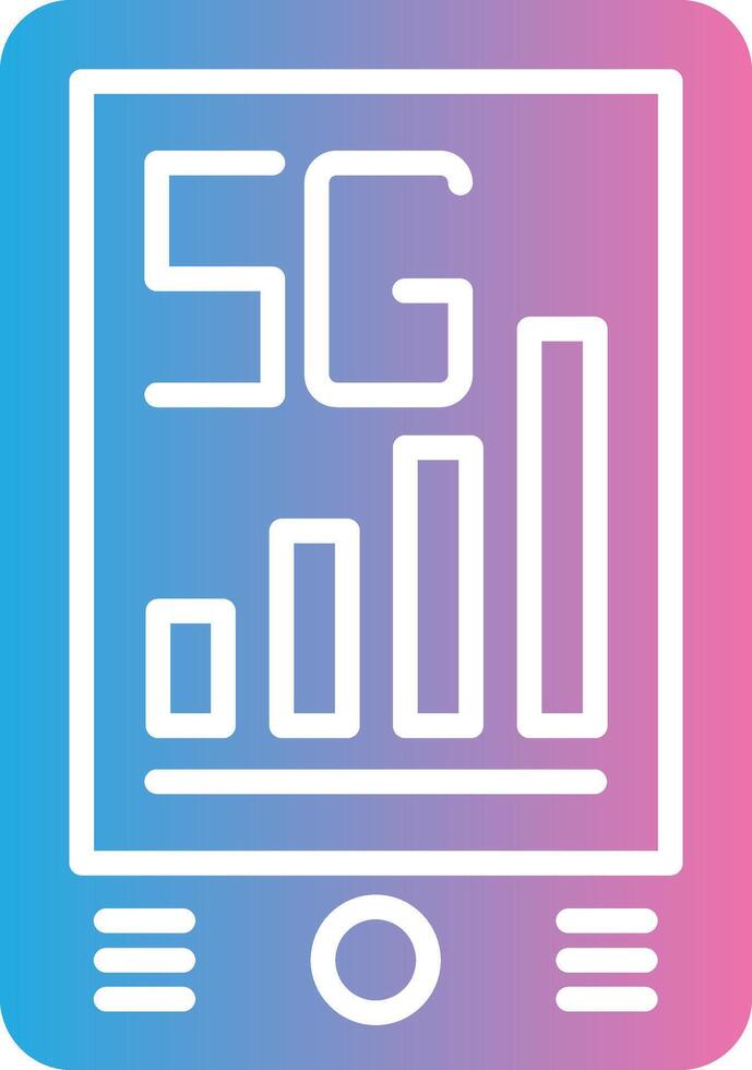 Mobile Data Simplified Line Mark vector
