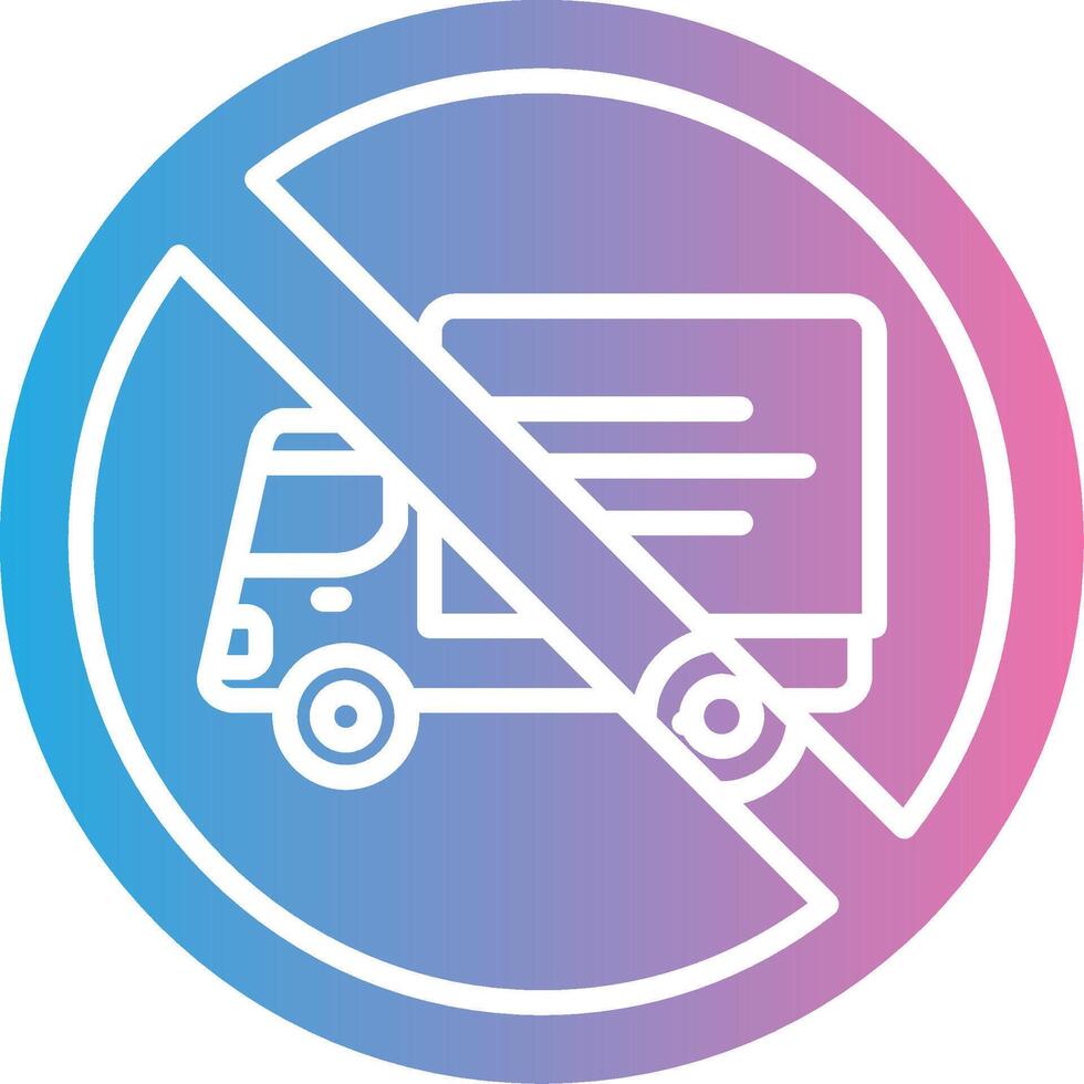 No Trucks Solid Fill Symbol vector