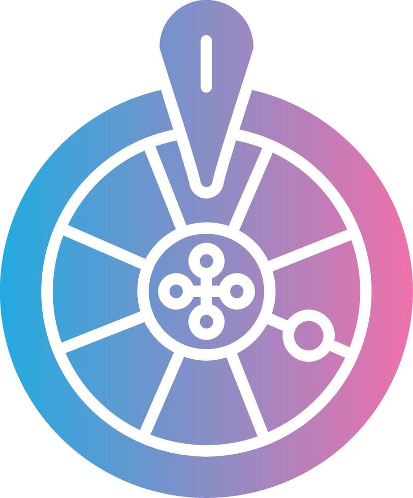 Roulette Wheel Gradient Themed Symbol vector