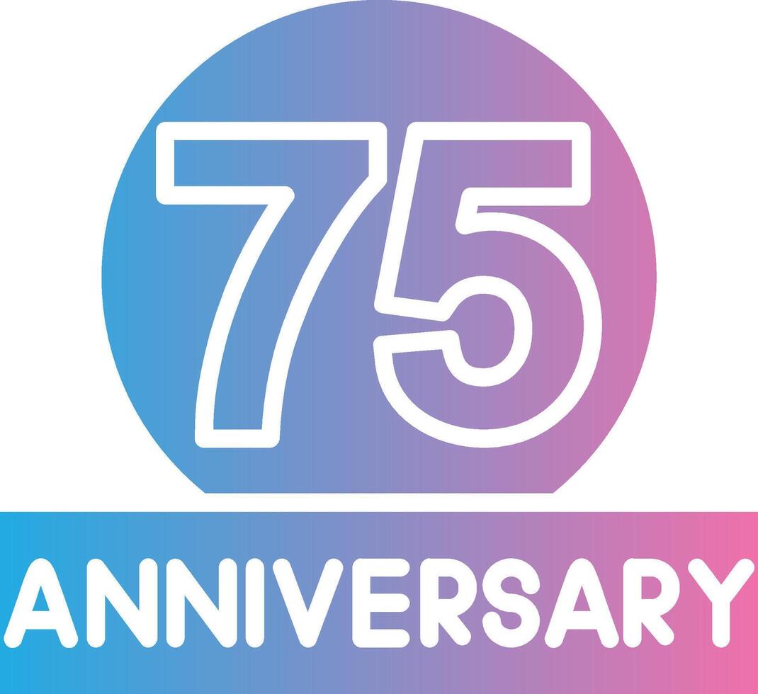 75th anniversary logo vector