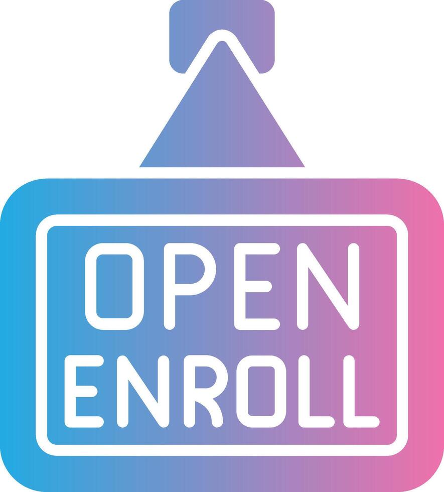 Open Enrollment Sharp Edge Visual vector