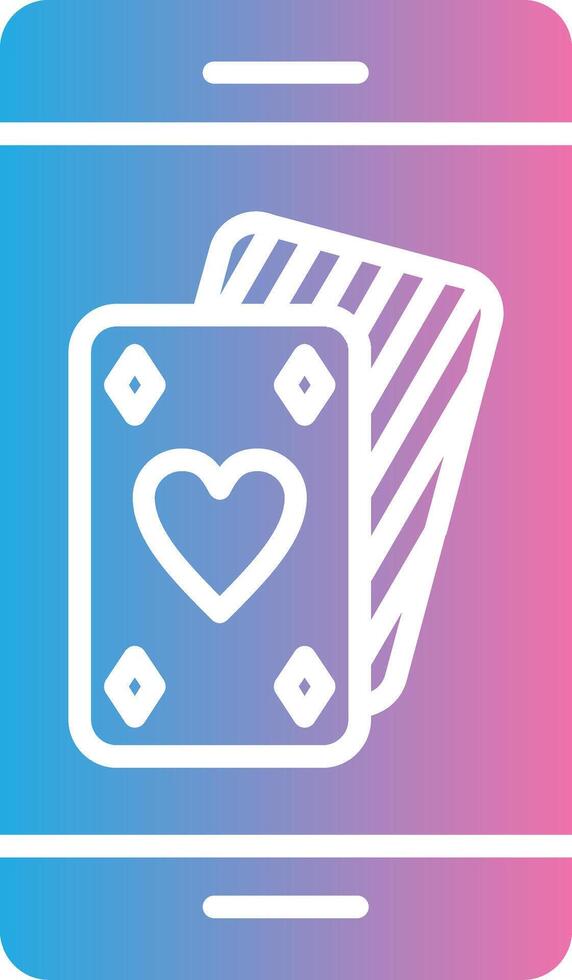 Phone Gambling Dark Mode Symbol vector