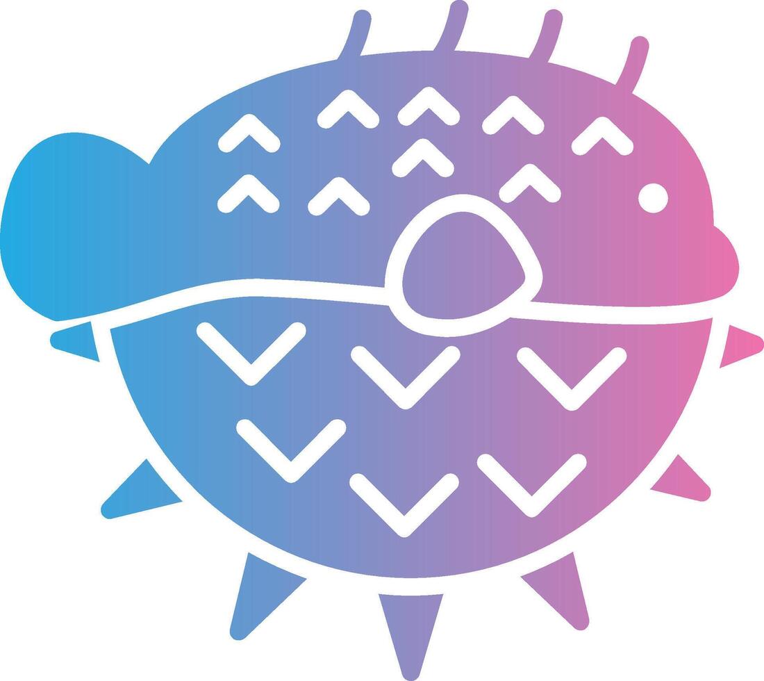 Puffer Fish Pixel Style Badge vector
