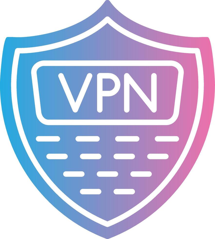 Vpn Digital Outline Piece vector