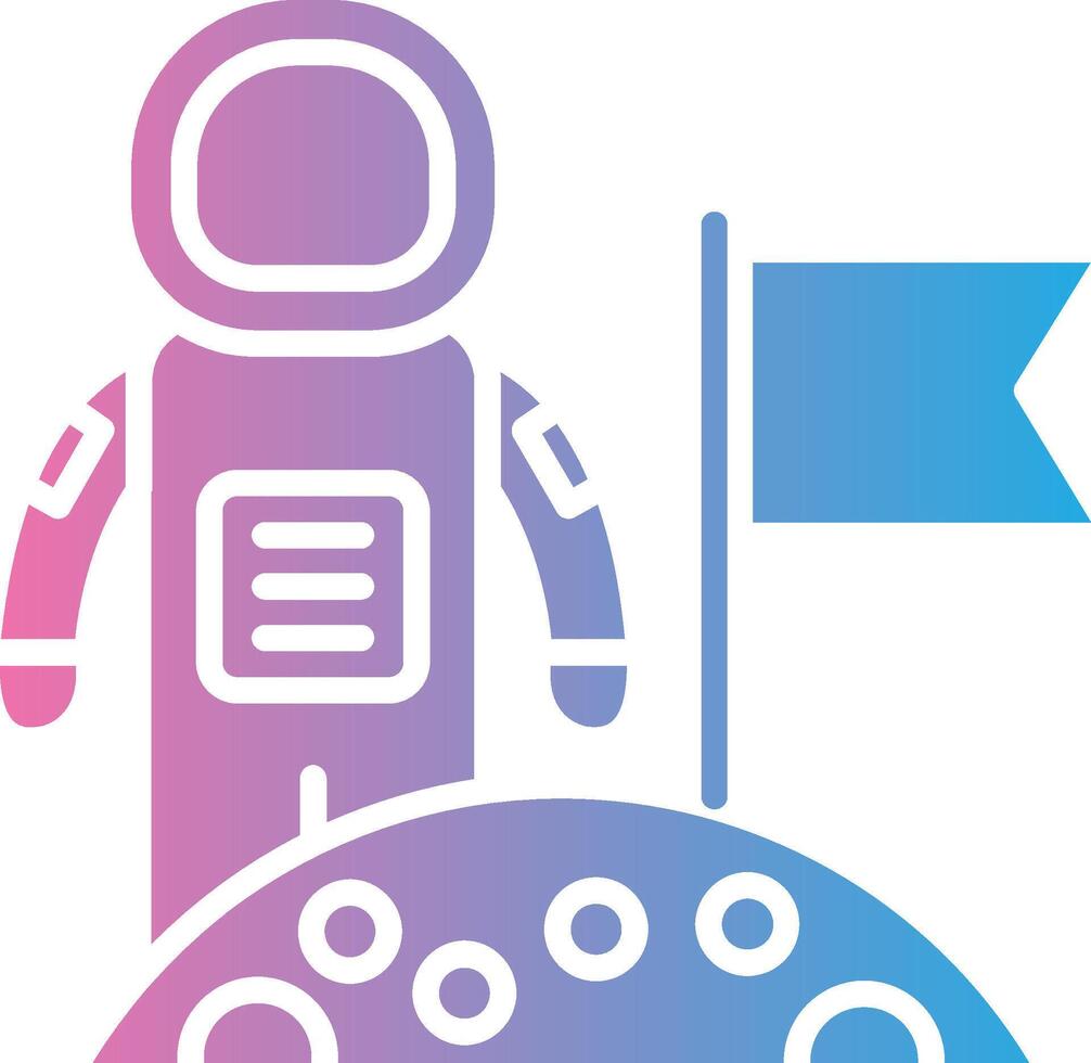 Astronaut Simplified Design Piece vector