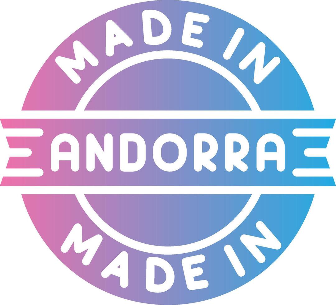 Made In Andorra Bold Outline Badge vector