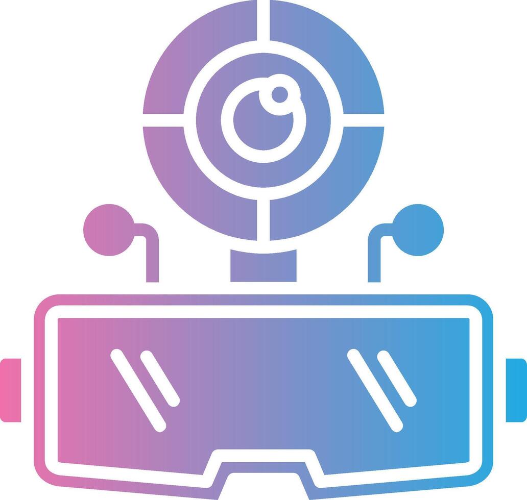 Virtual Reality Glasses Outlined Line Artwork vector