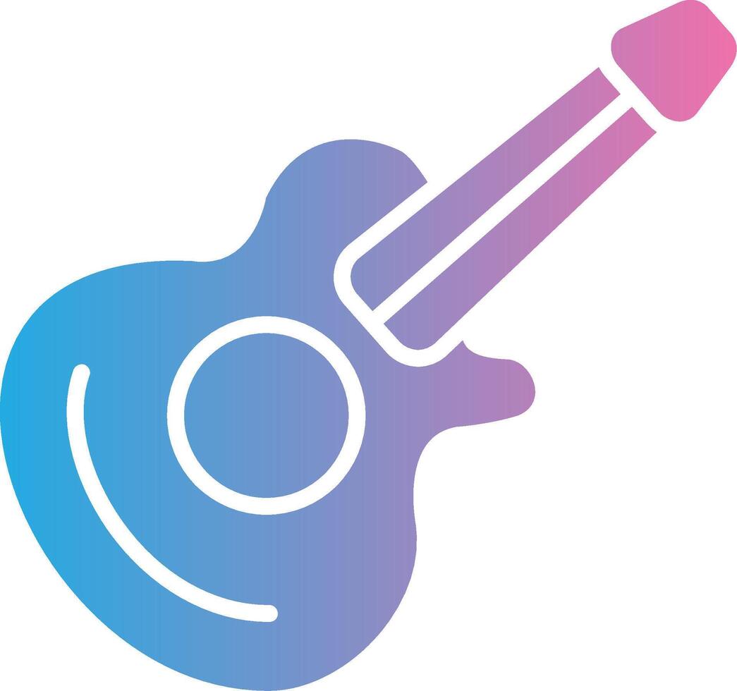 Guitar Shadowed Flat Design vector