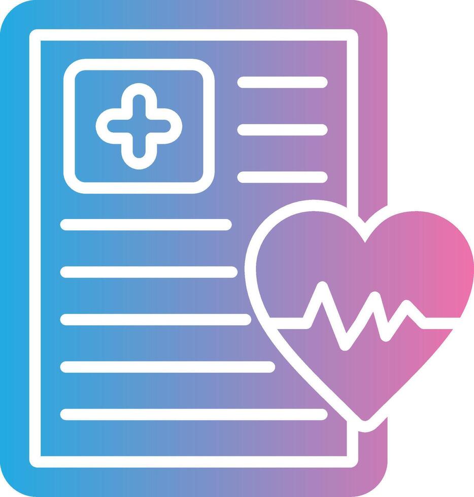 Medical Report Soft Outline Graphic vector