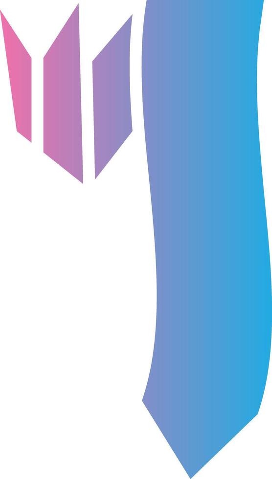 The logo for the company is a blue and pink flag vector