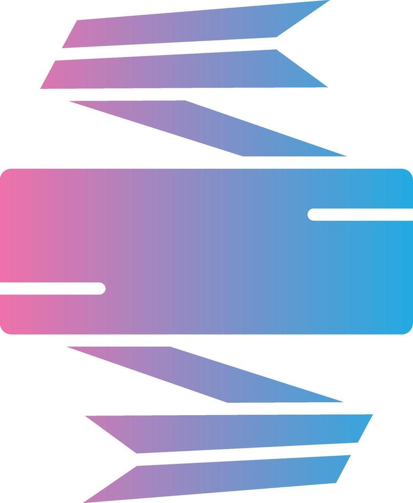 A blue and pink arrow icon vector