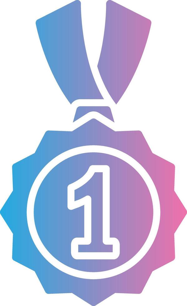 The number one award is shown in a blue and pink color vector