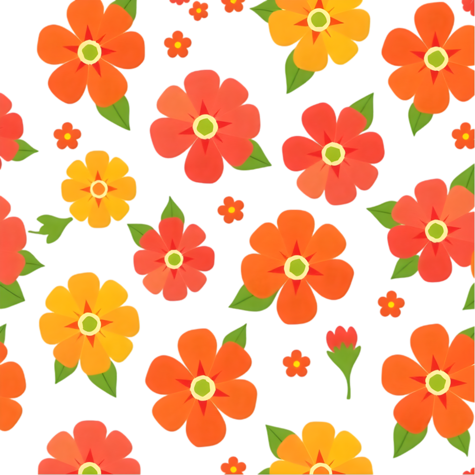 Abstract Scandinavian floral print with geometric design elements. . png