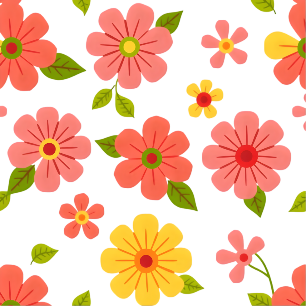 Scandinavian flowers arranged in a geometric pattern print. . png