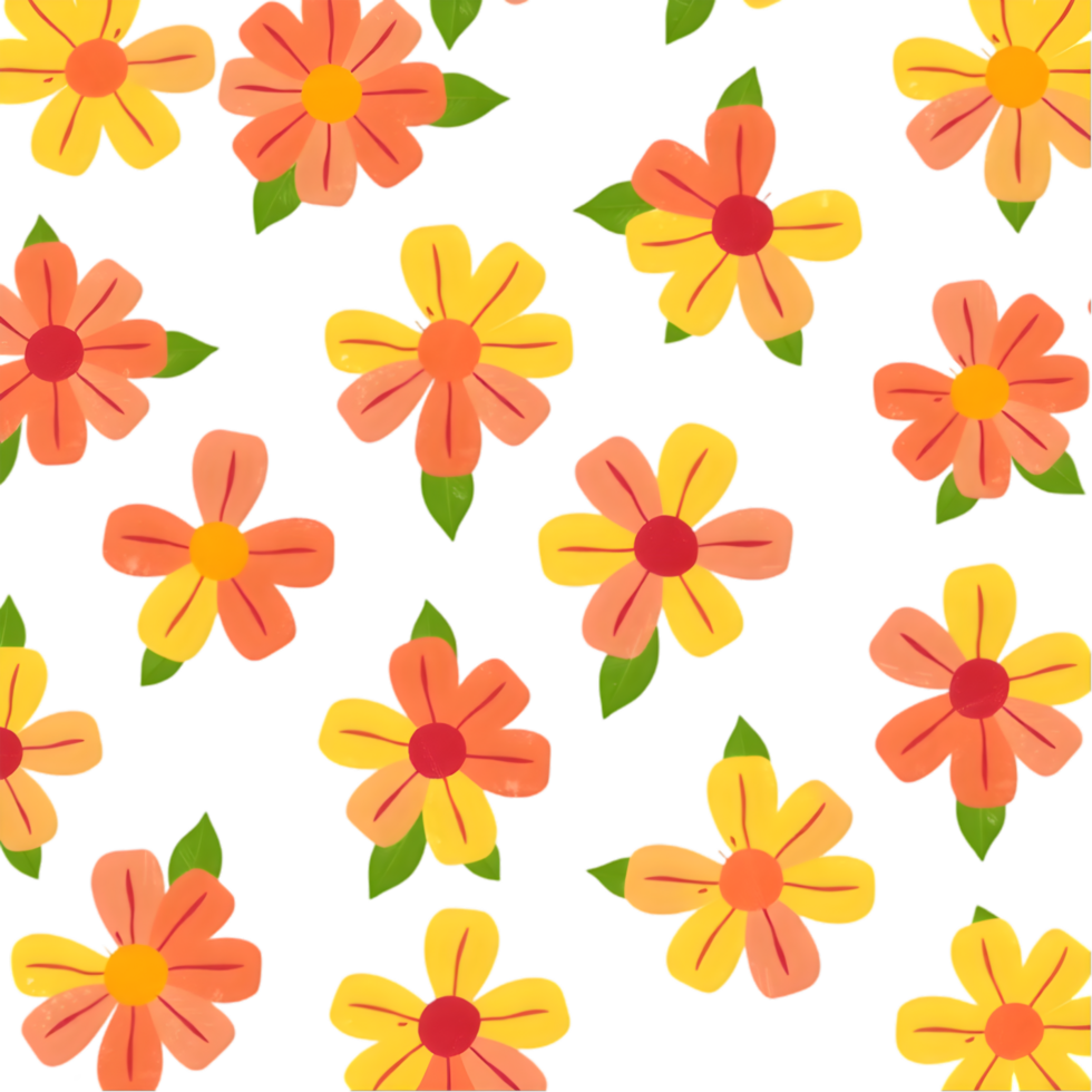Textile floral print with Scandinavian style and geometric charm. . png